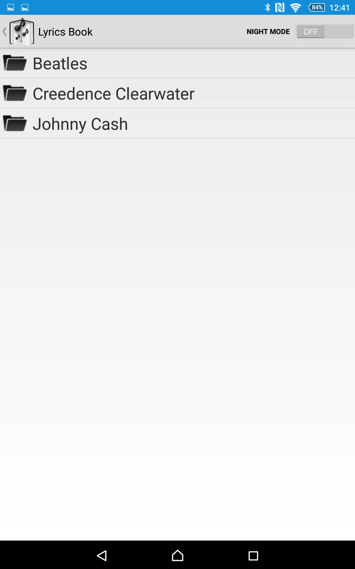 Lyrics Book screenshot